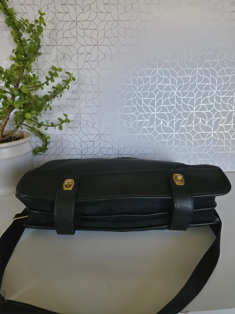 vintage Coach Metropolitan Hybrid ballistic nylon and leather briefcase